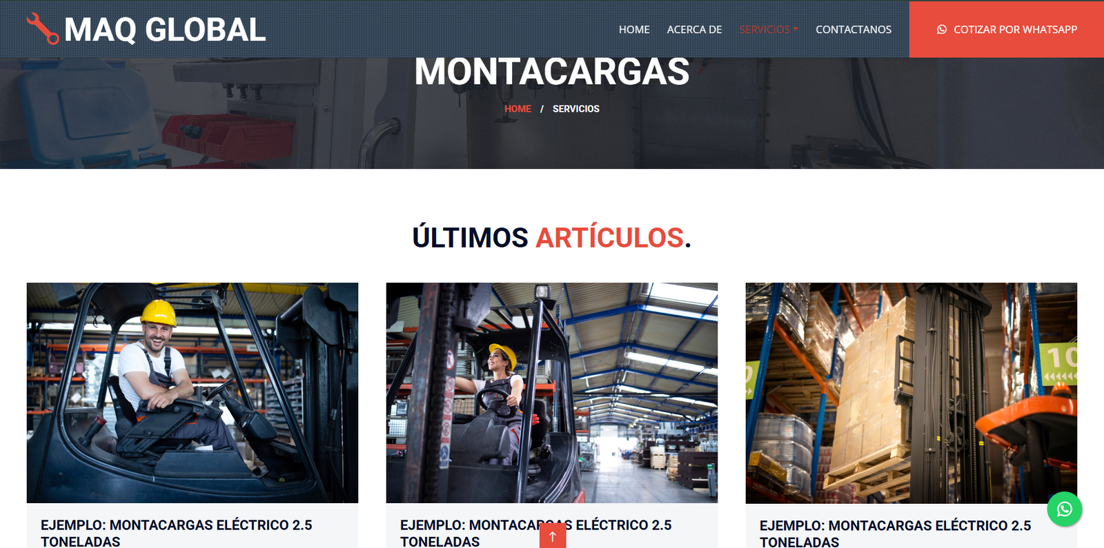 Articulos de Macglobalmaquinaria